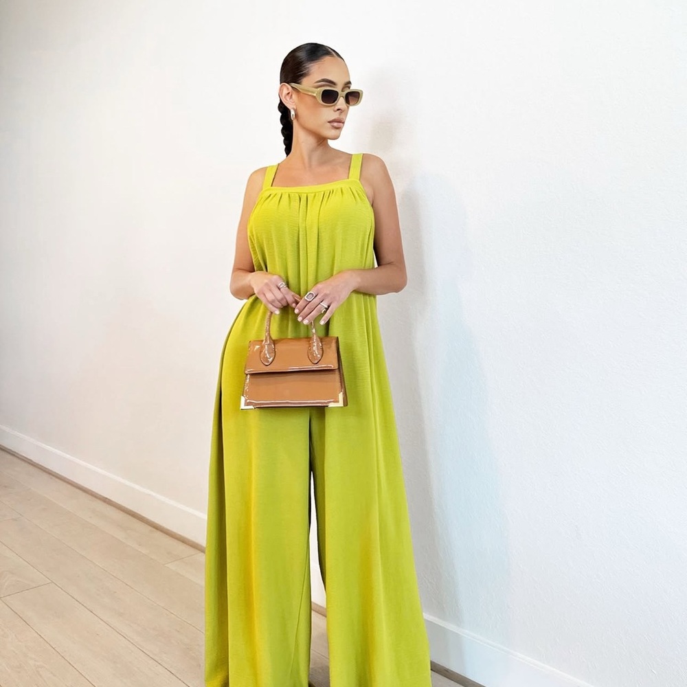 Casual Lime Jumpsuit